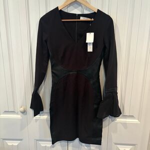 Kimora Lee Simons The Hugo‎ Black Lambskin Dress Size 0